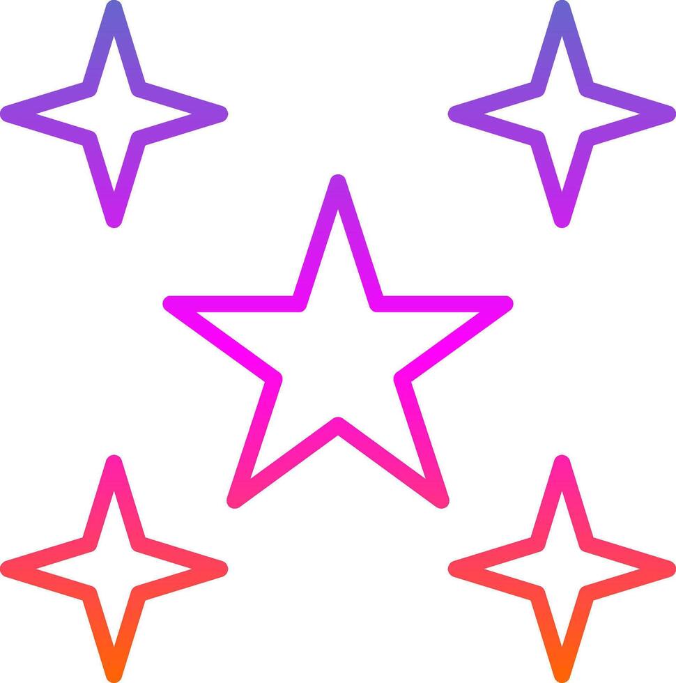 Stars Line Gradient Icon Design vector