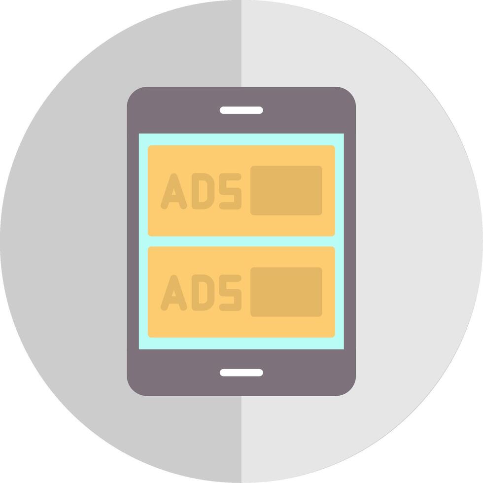 Ads Campaign Flat Scale Icon Design vector