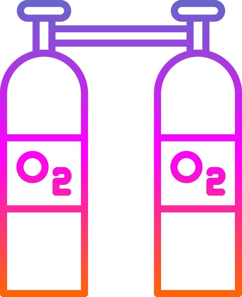 Oxygen Line Gradient Icon Design vector