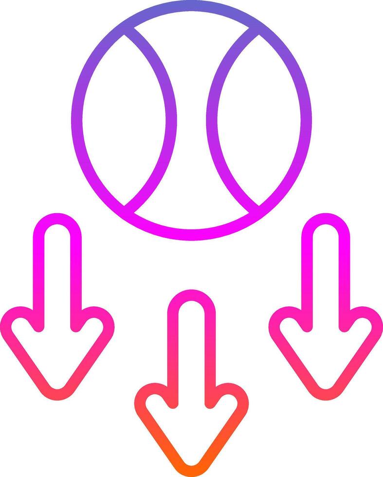 Gravity Line Gradient Icon Design vector