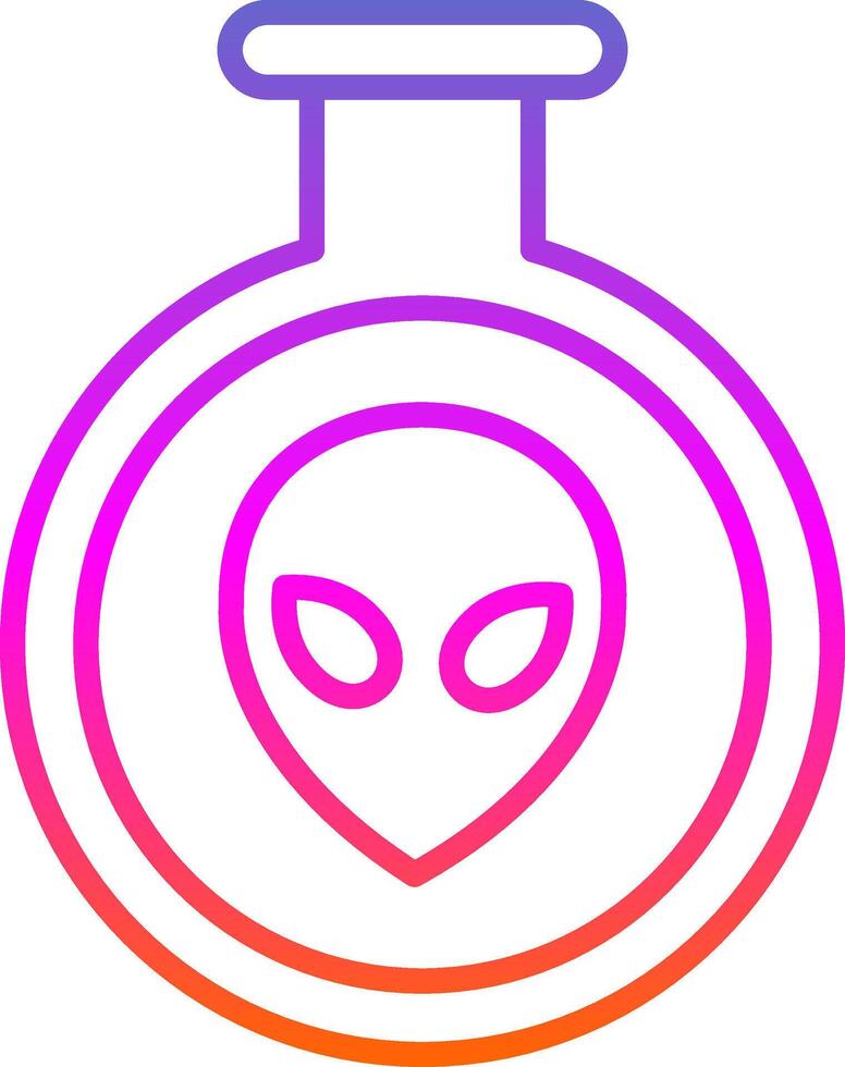 Aliens Line Gradient Icon Design vector