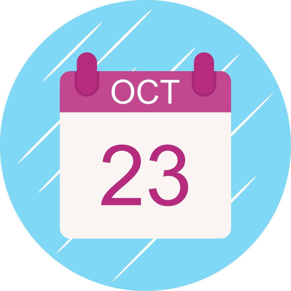 October Flat Circle Icon Design vector