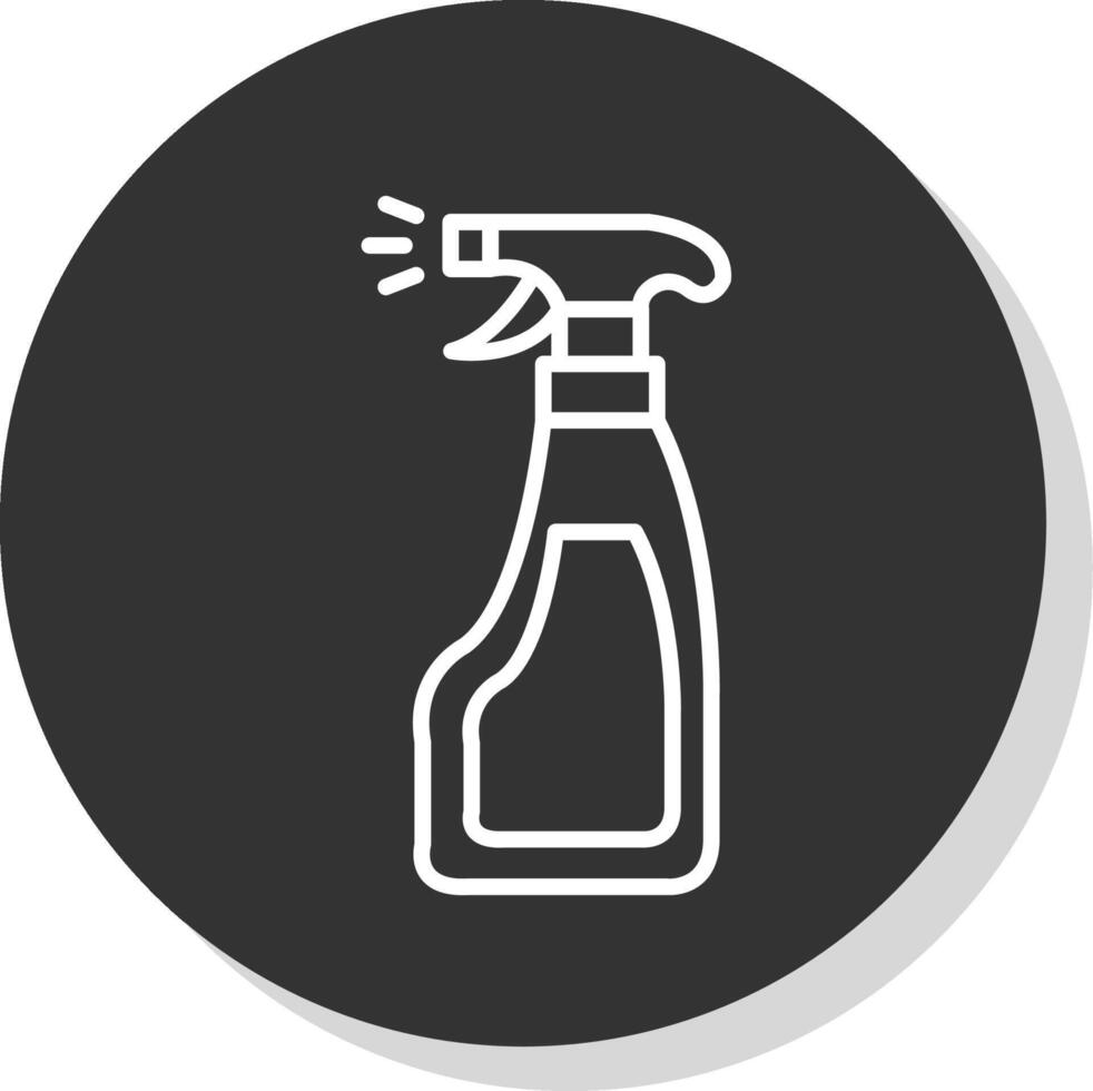 Window Cleaner Line Shadow Circle Icon Design vector