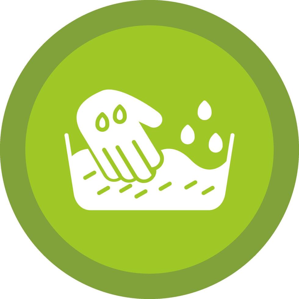 Laundry Line Shadow Circle Icon Design vector
