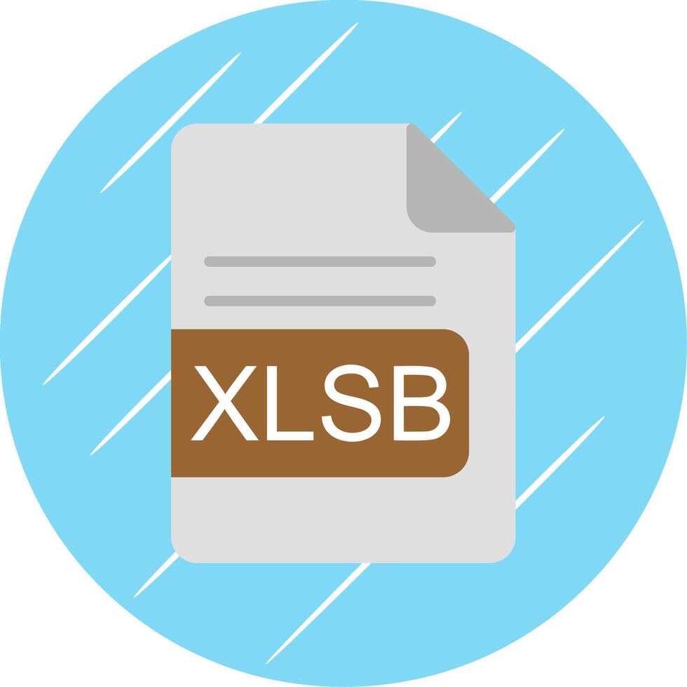 XLSB File Format Flat Circle Icon Design vector