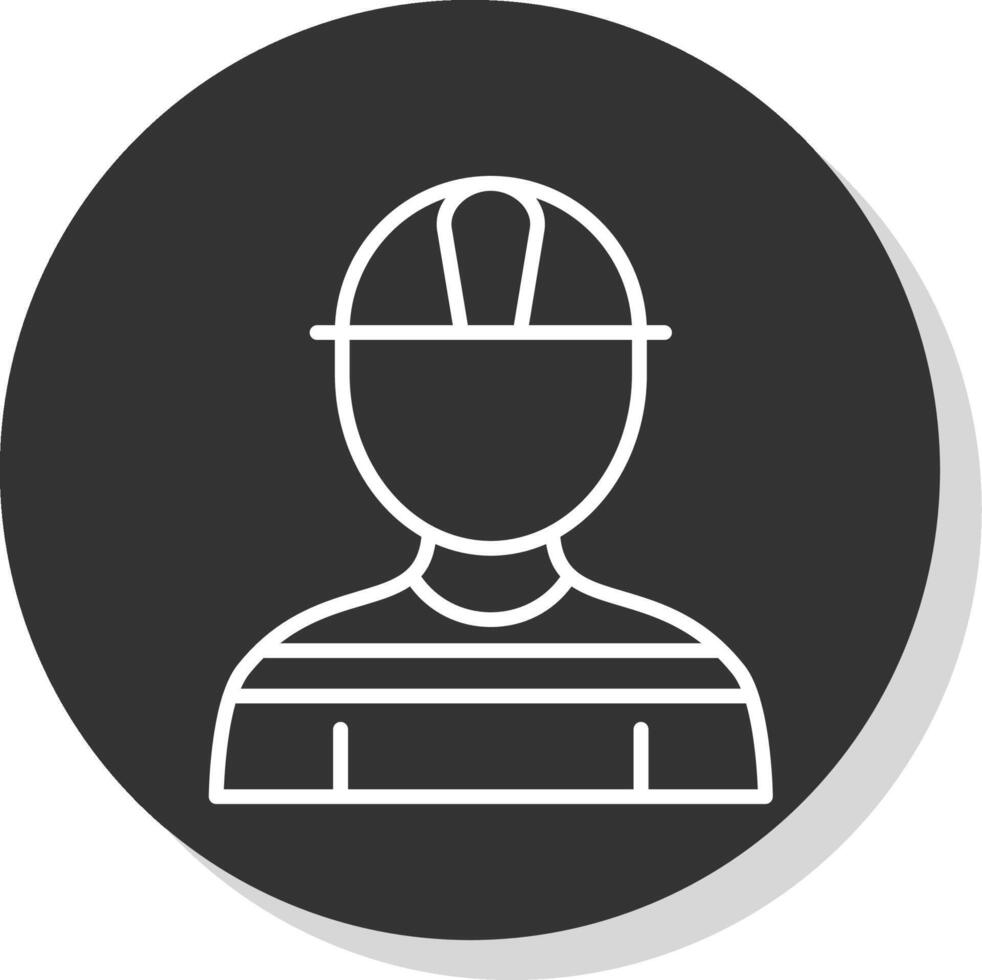 Architect Line Shadow Circle Icon Design vector
