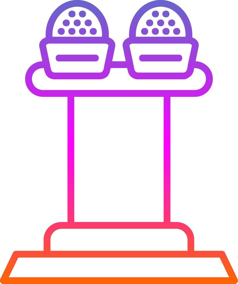 Press Release Line Gradient Icon Design vector