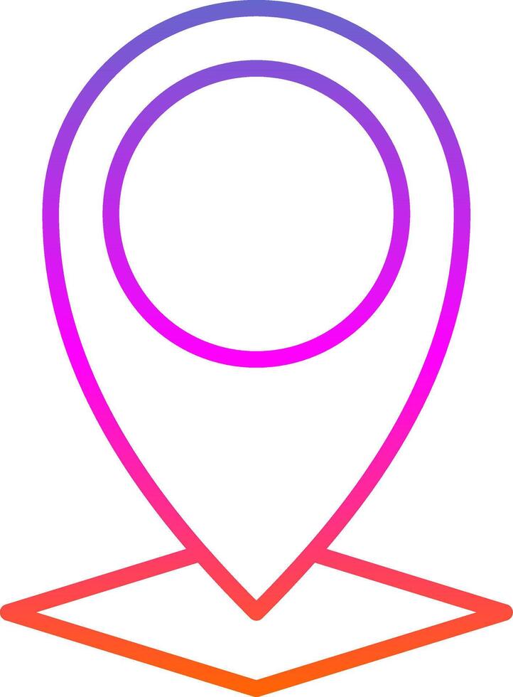 Location Line Gradient Icon Design vector