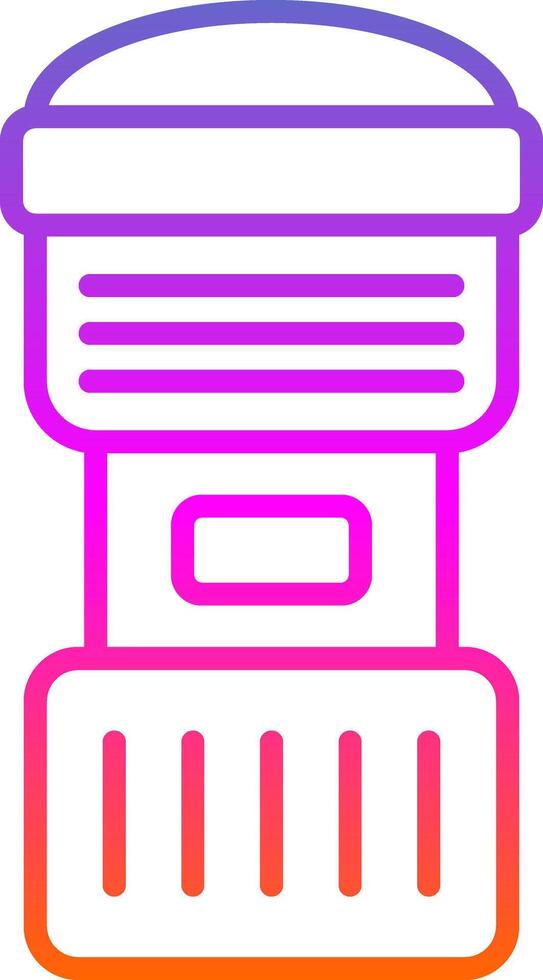Camera Lens Line Gradient Icon Design vector