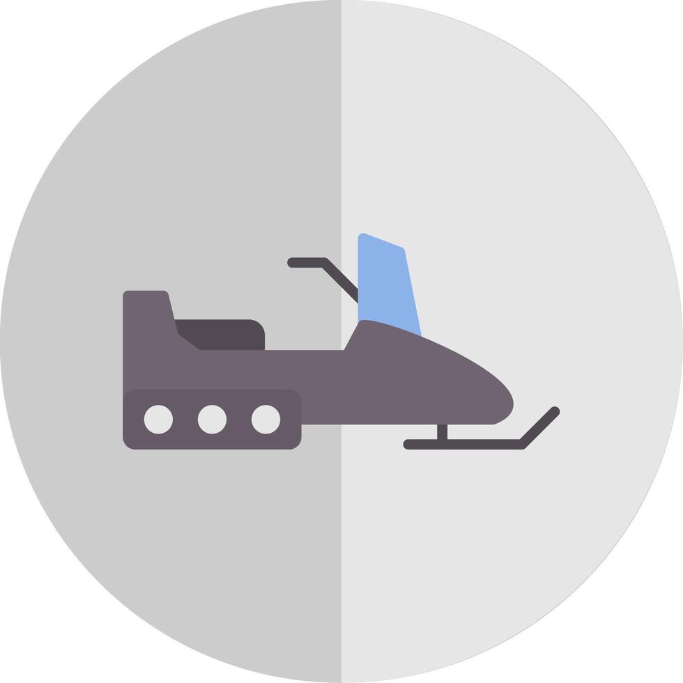 Snowmobile Flat Scale Icon Design vector