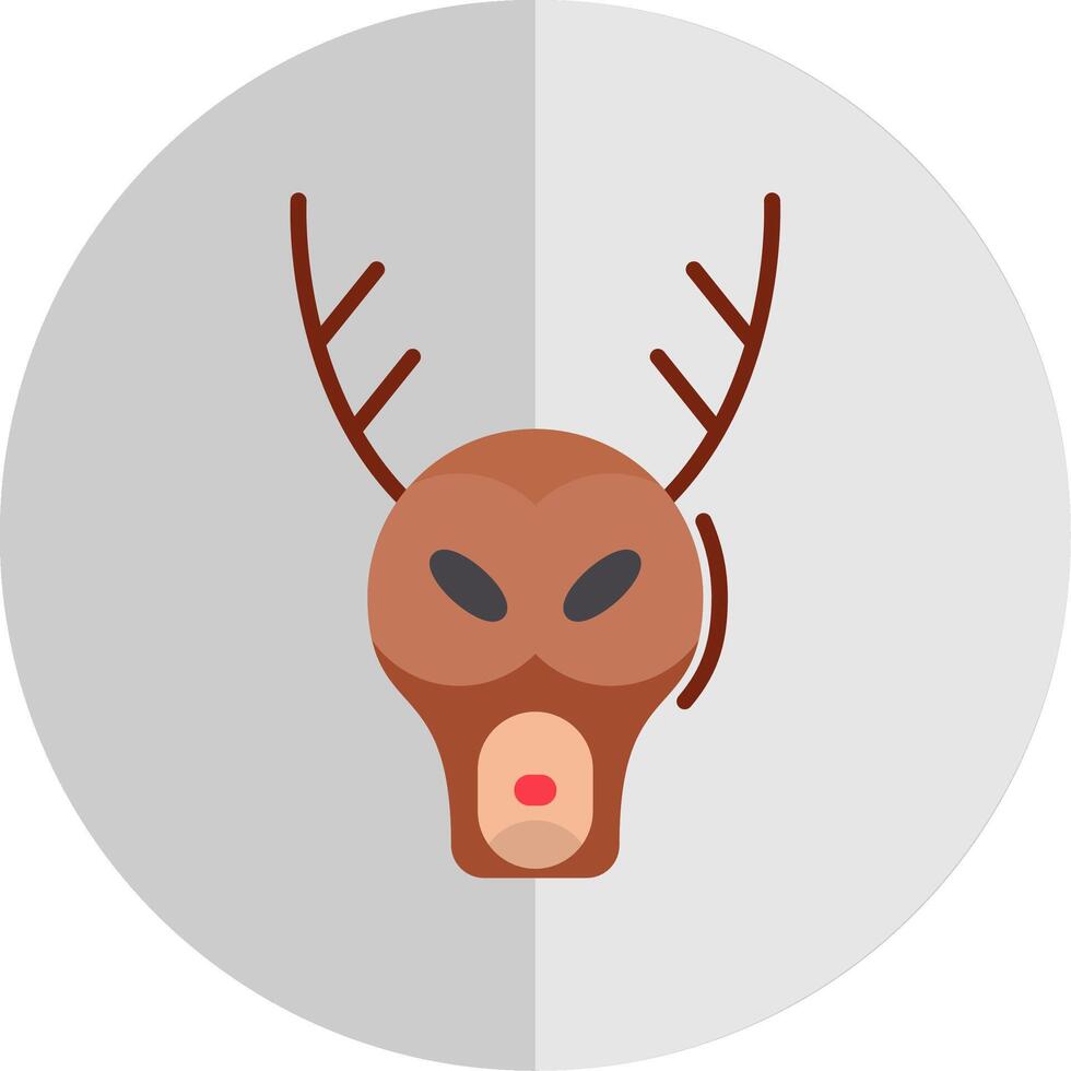 Stag Flat Scale Icon Design vector