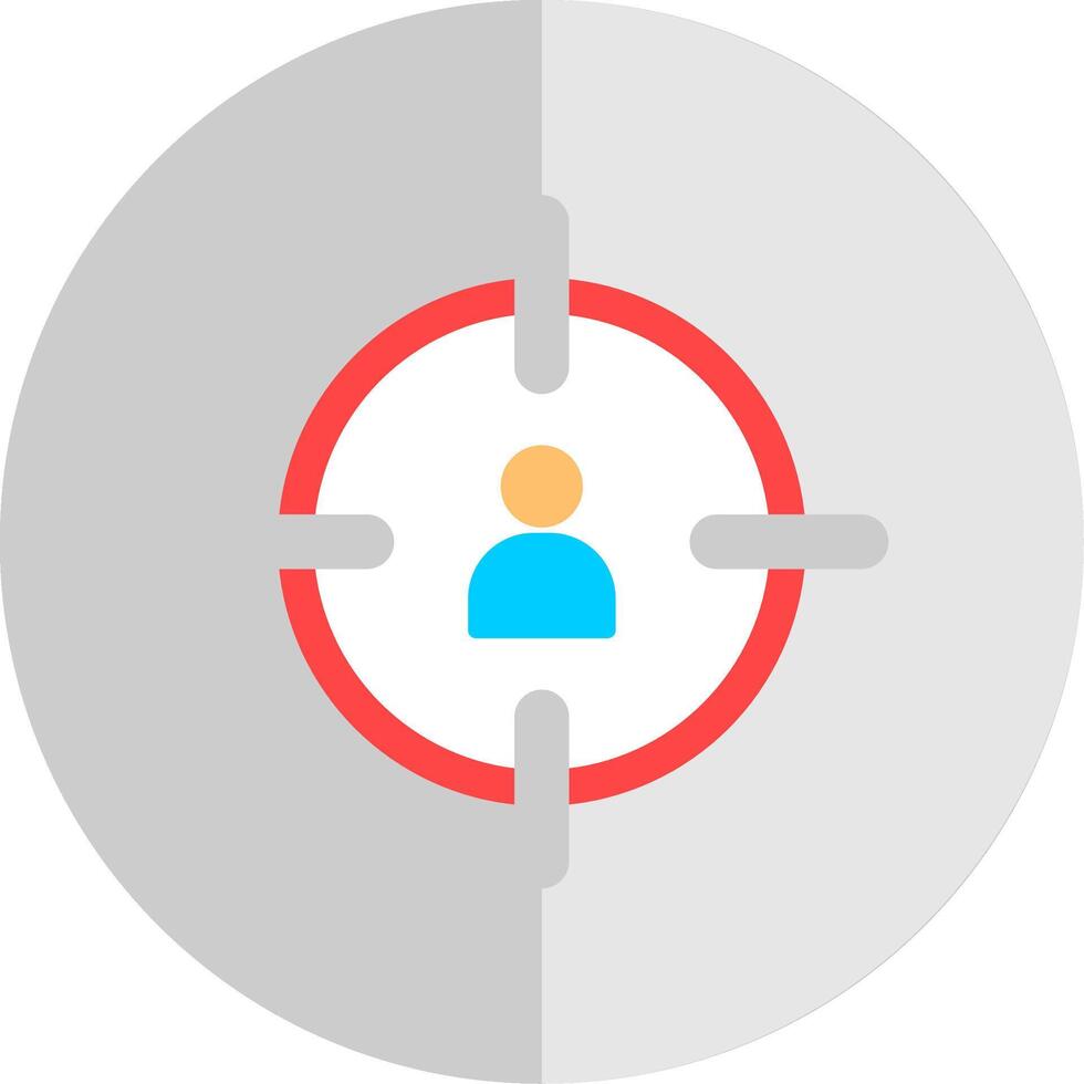 Headshot Flat Scale Icon Design vector
