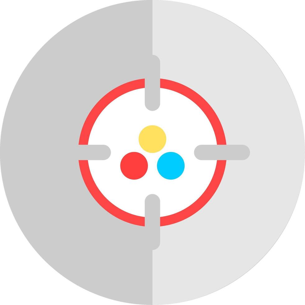 Paintbal Flat Scale Icon Design vector