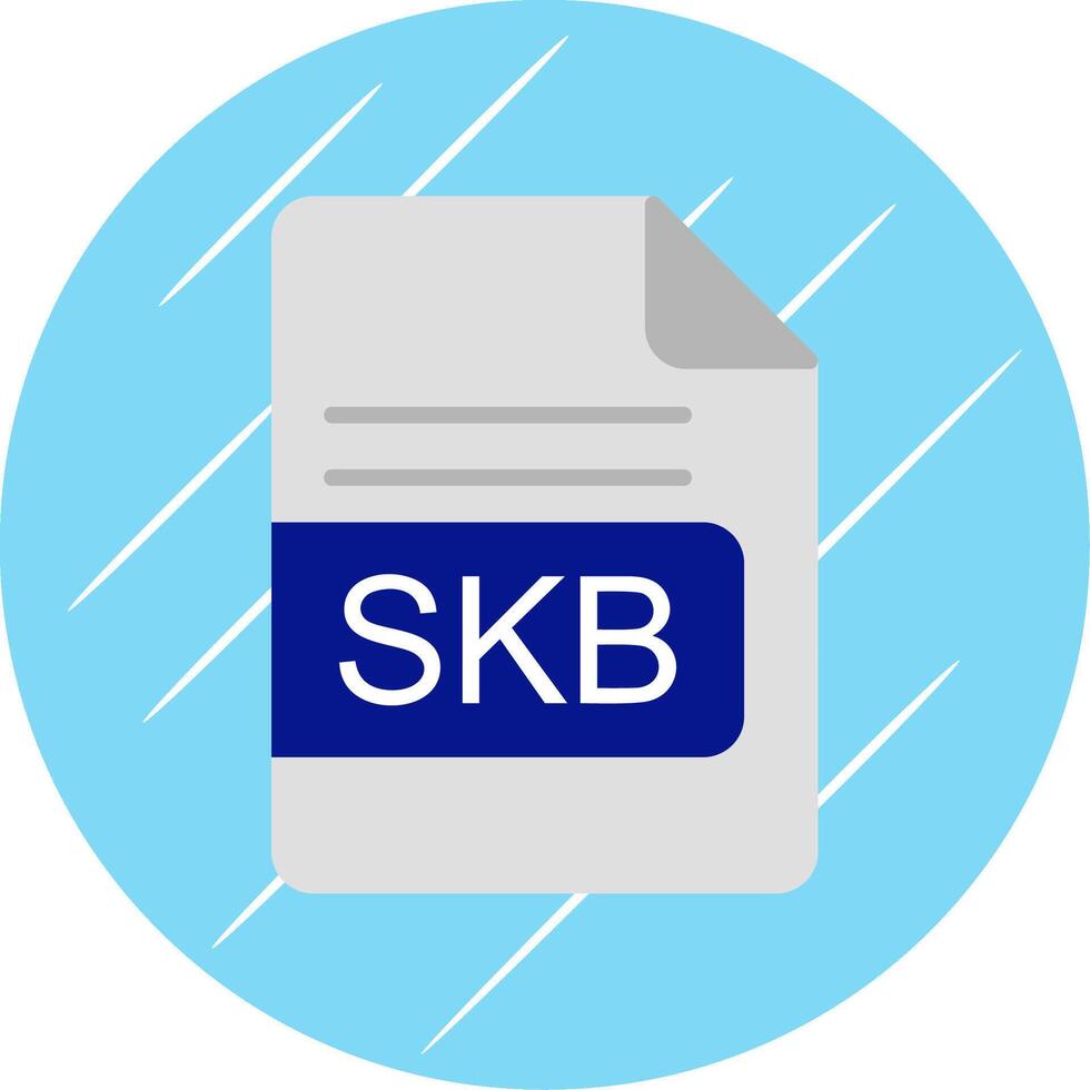 SKB File Format Flat Circle Icon Design vector