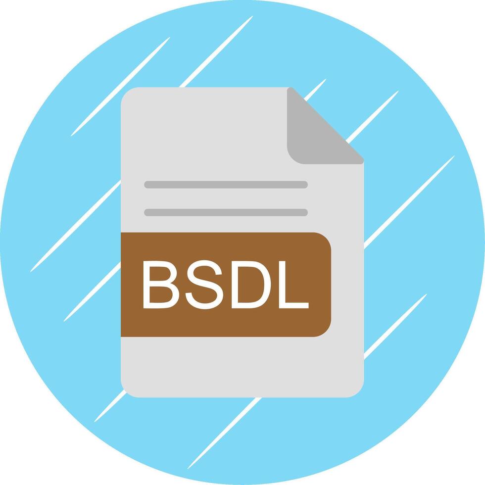 BSDL File Format Flat Circle Icon Design vector