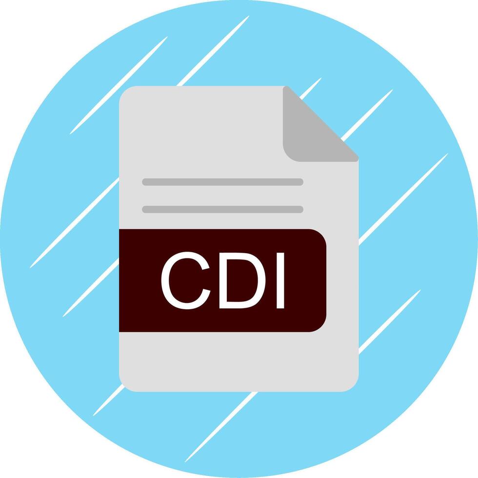 CDI File Format Flat Circle Icon Design vector