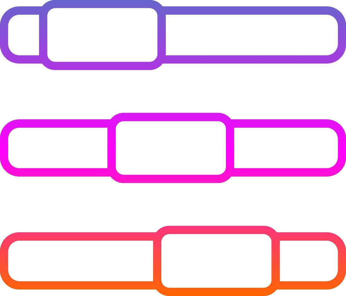 Progress Bar Line Gradient Icon Design vector