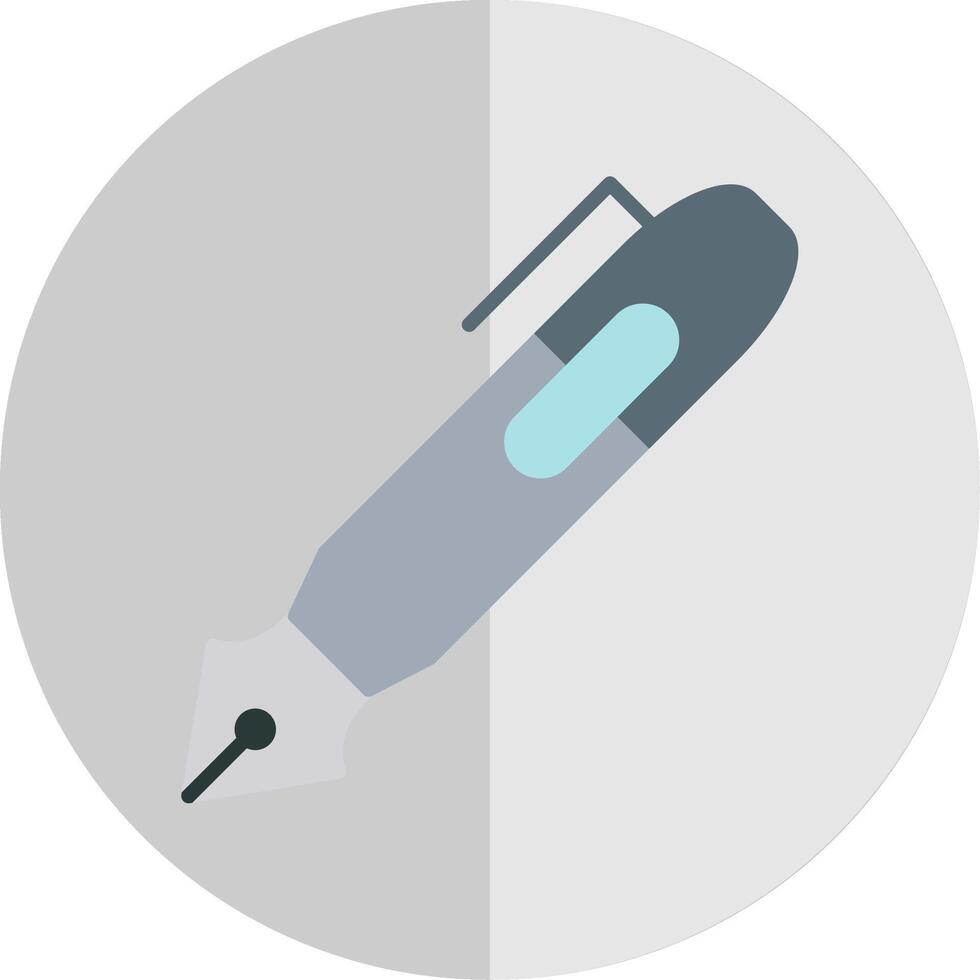 Pen Flat Scale Icon Design vector