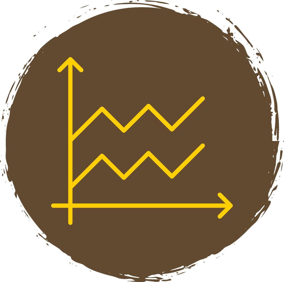 Area Graph Line Gradient Icon Design vector