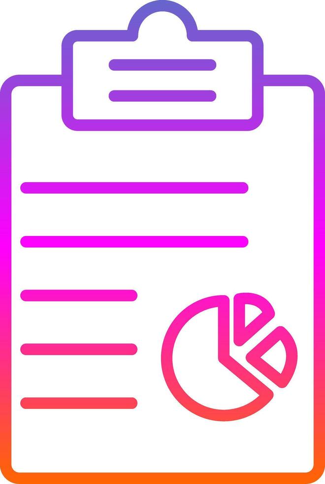 Clipboard Line Gradient Icon Design vector