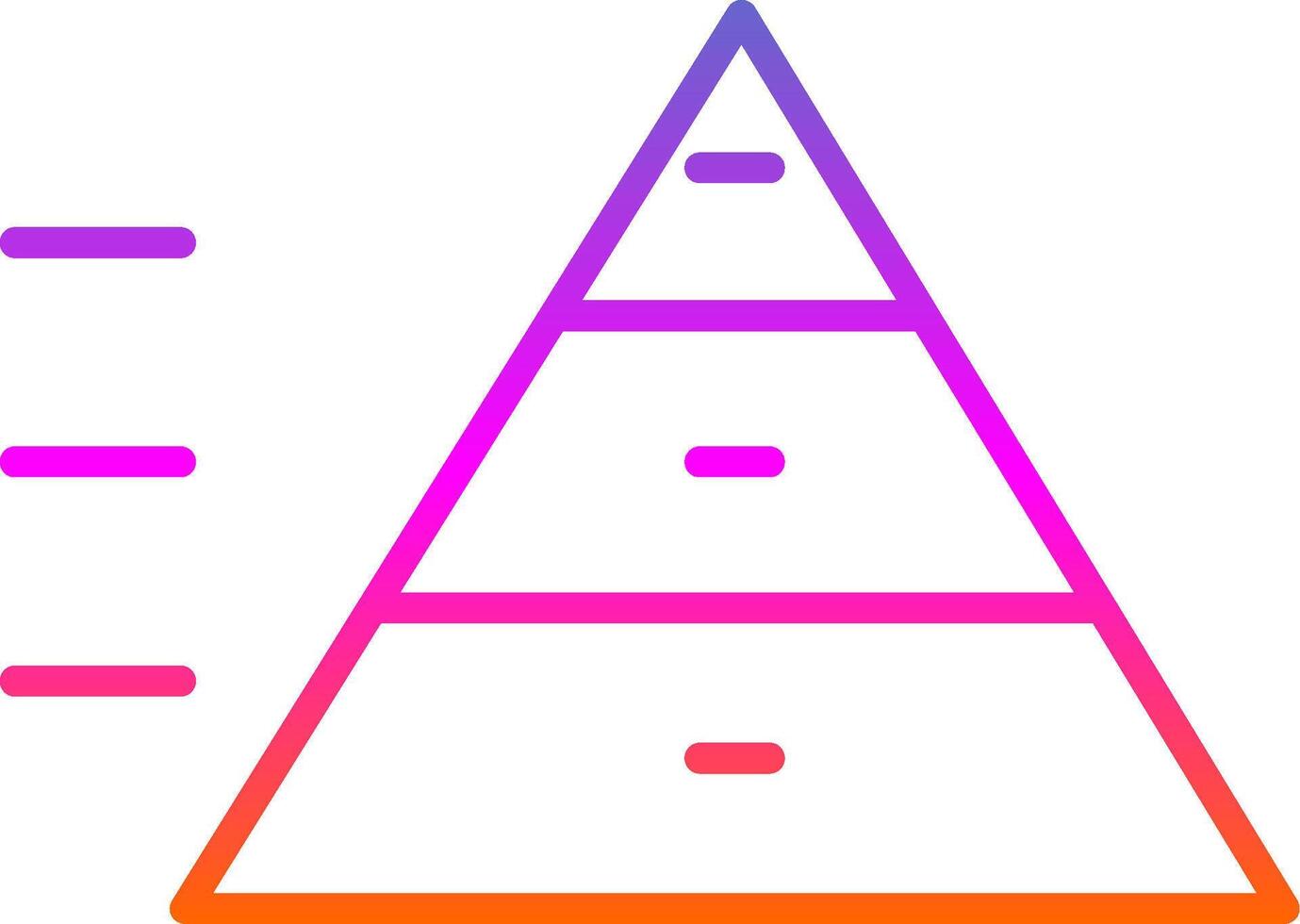 Pyramid Chart Line Gradient Icon Design vector