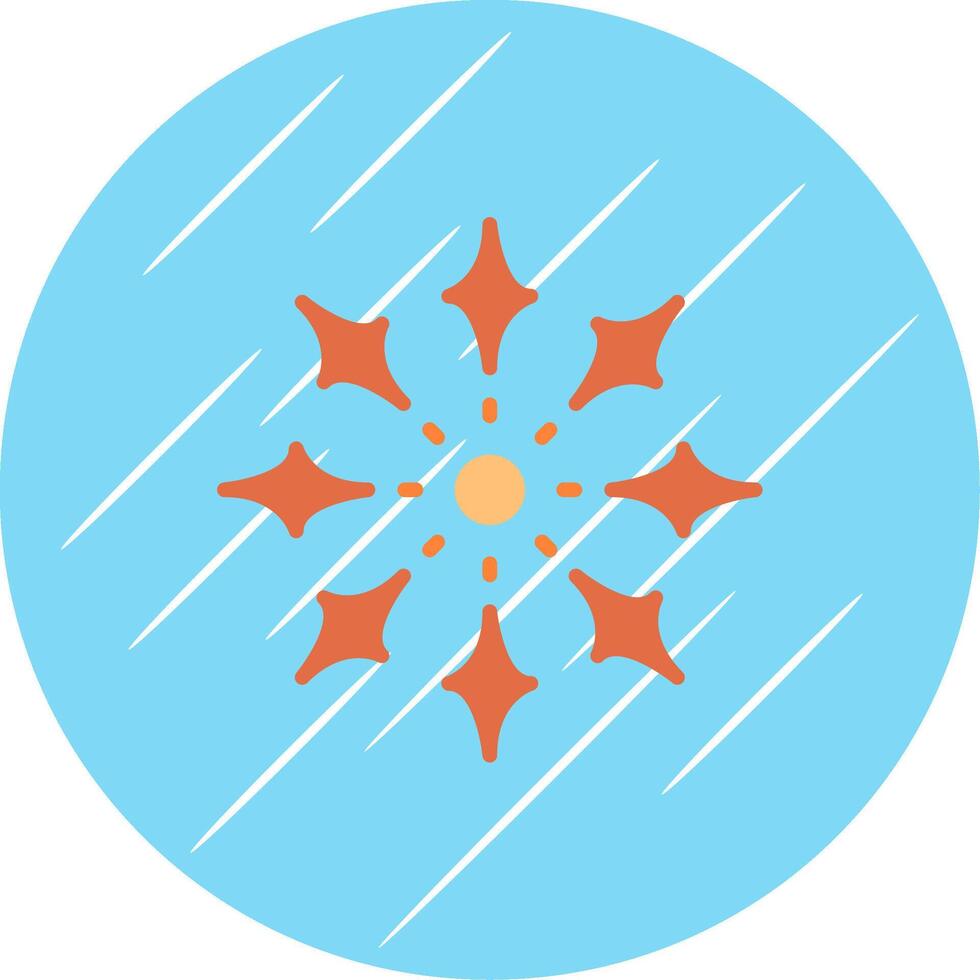Firework Flat Circle Icon Design vector