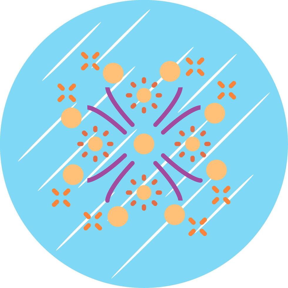 Sparkler Flat Circle Icon Design vector