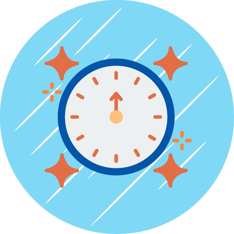 New Year Flat Circle Icon Design vector