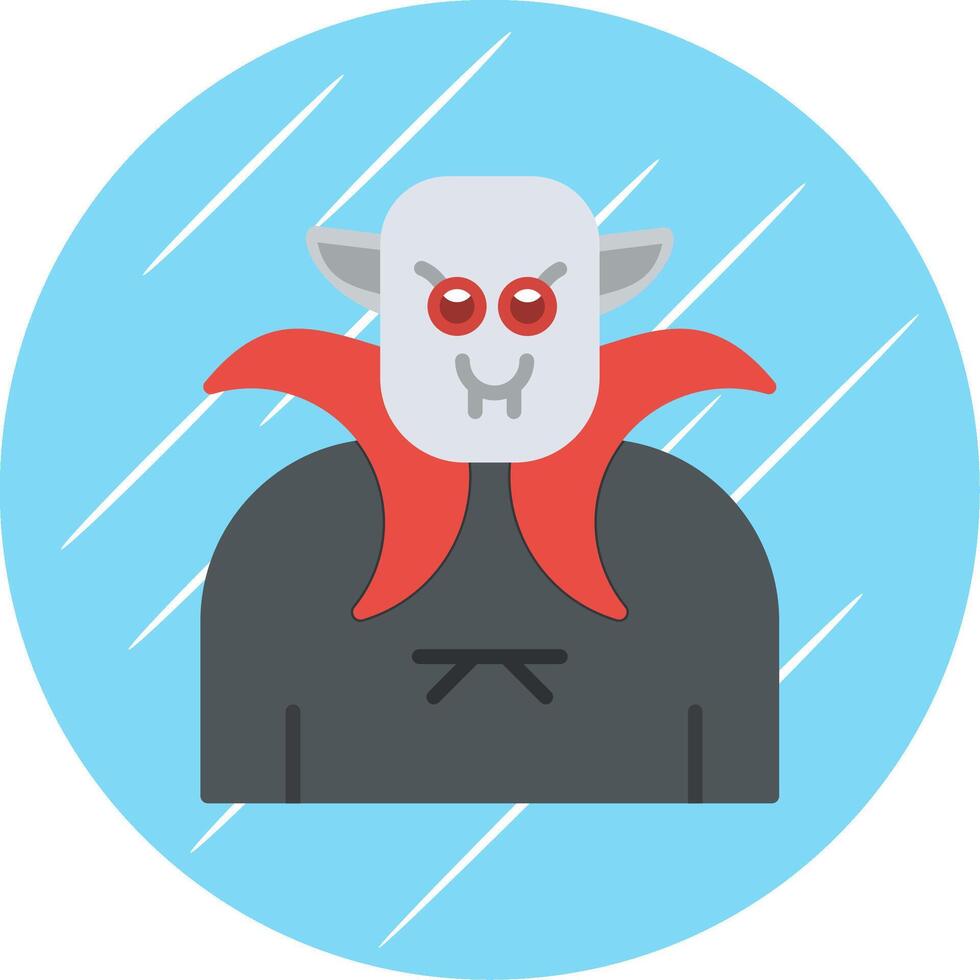 Vampire Flat Circle Icon Design vector