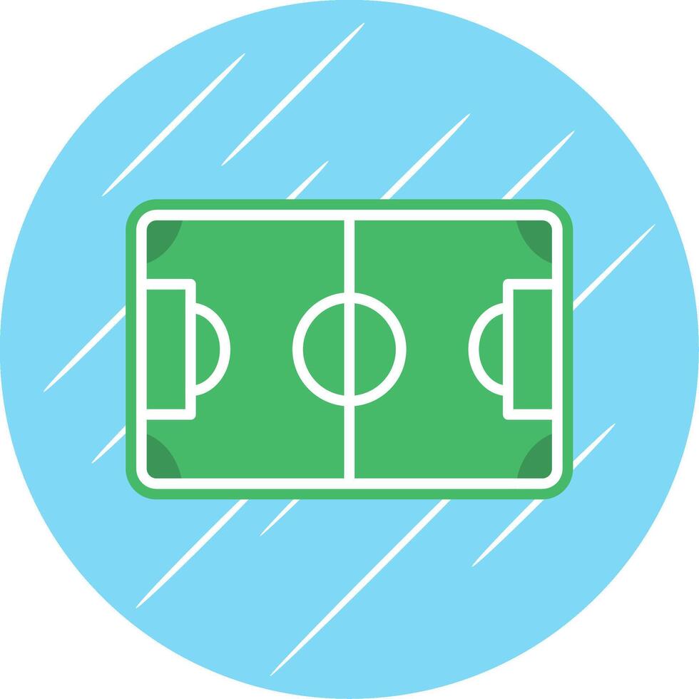 Soccer Field Flat Circle Icon Design vector