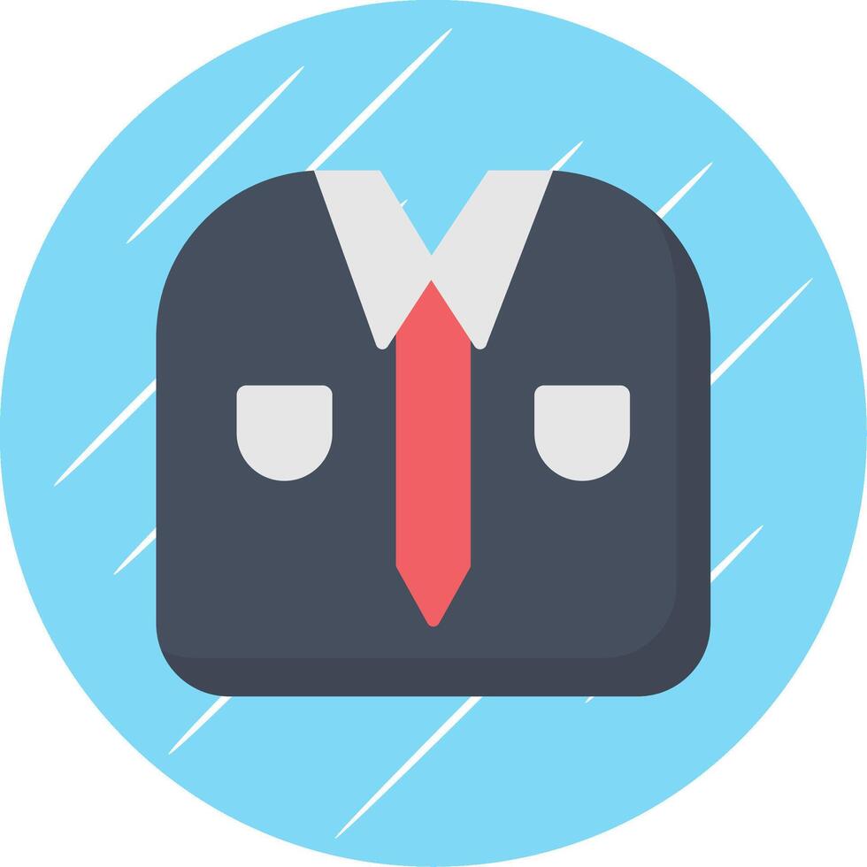 Working Suit Flat Circle Icon Design vector