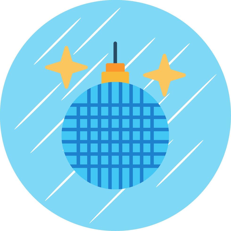 Disco Ball Flat Circle Icon Design vector