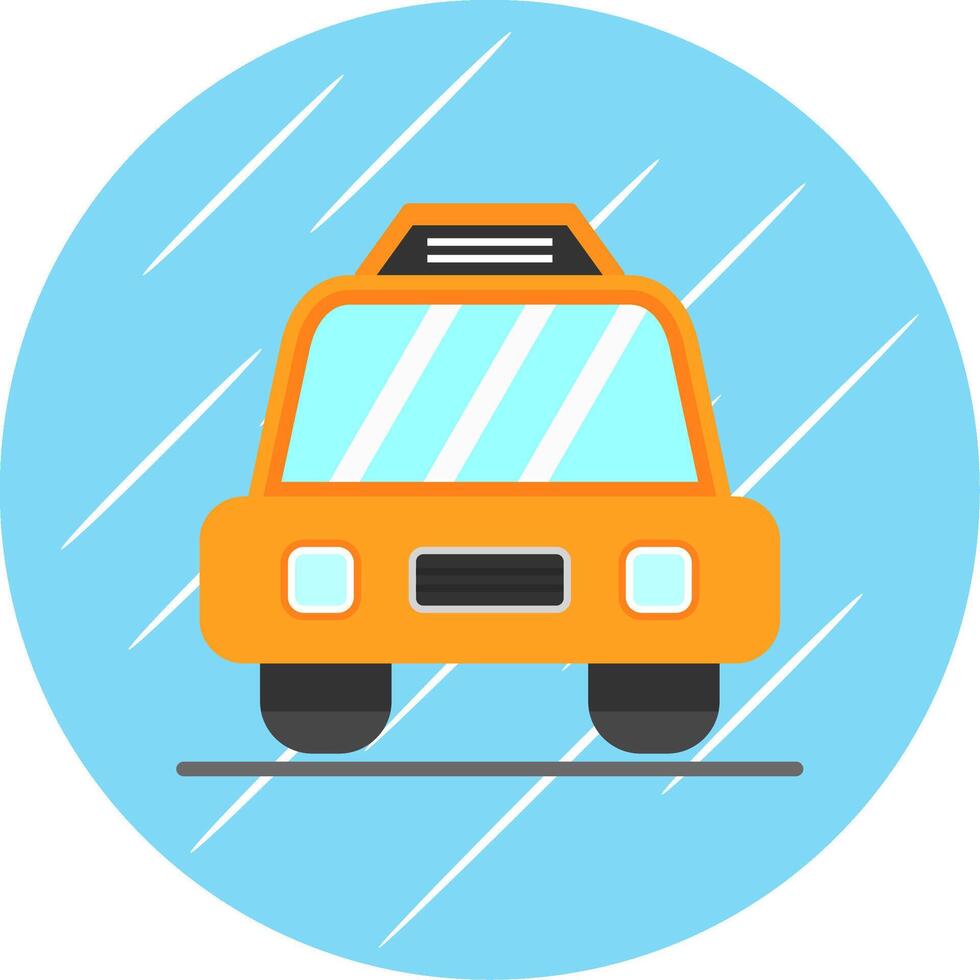 Taxi Flat Circle Icon Design vector
