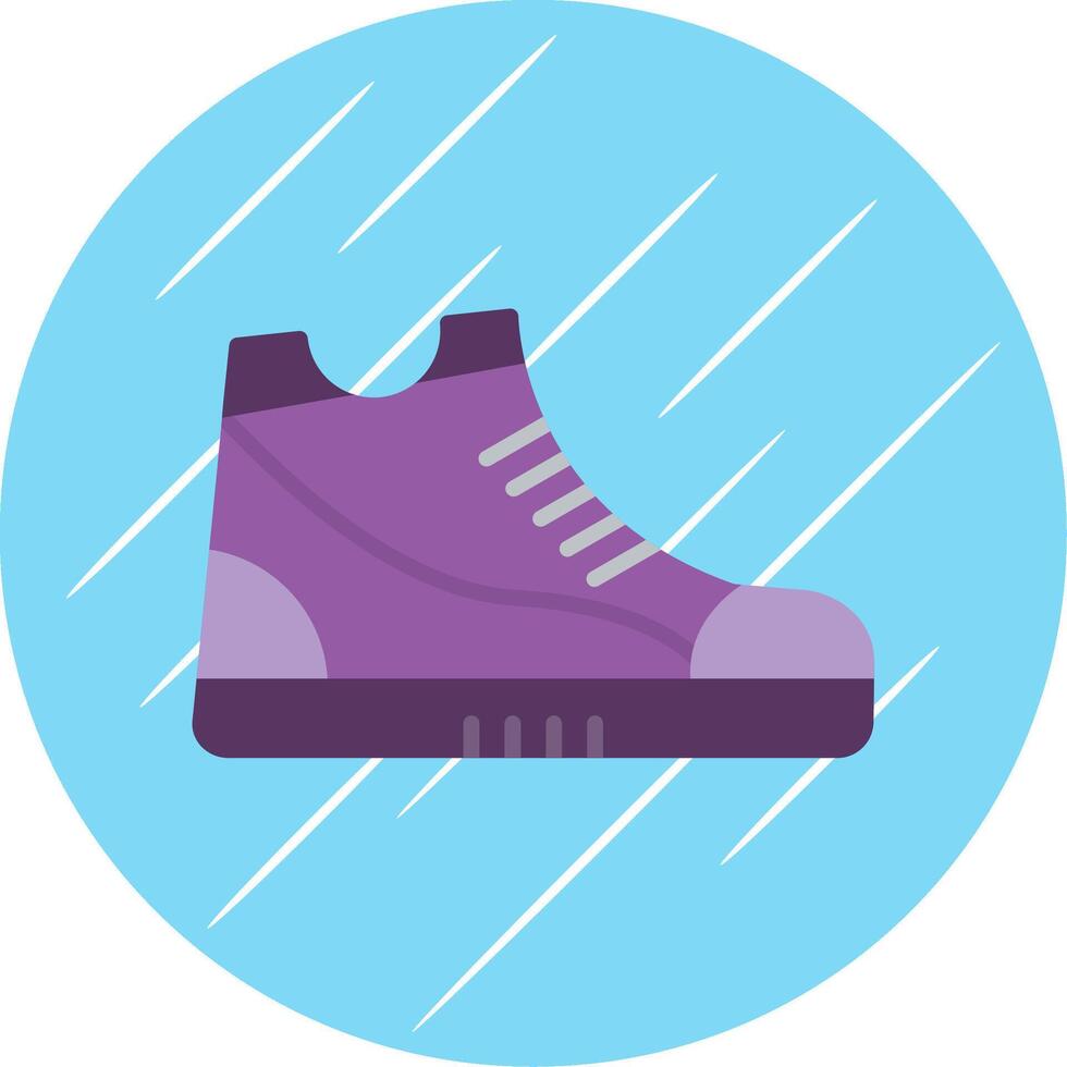zapatilla de deporte plano circulo icono diseño vector