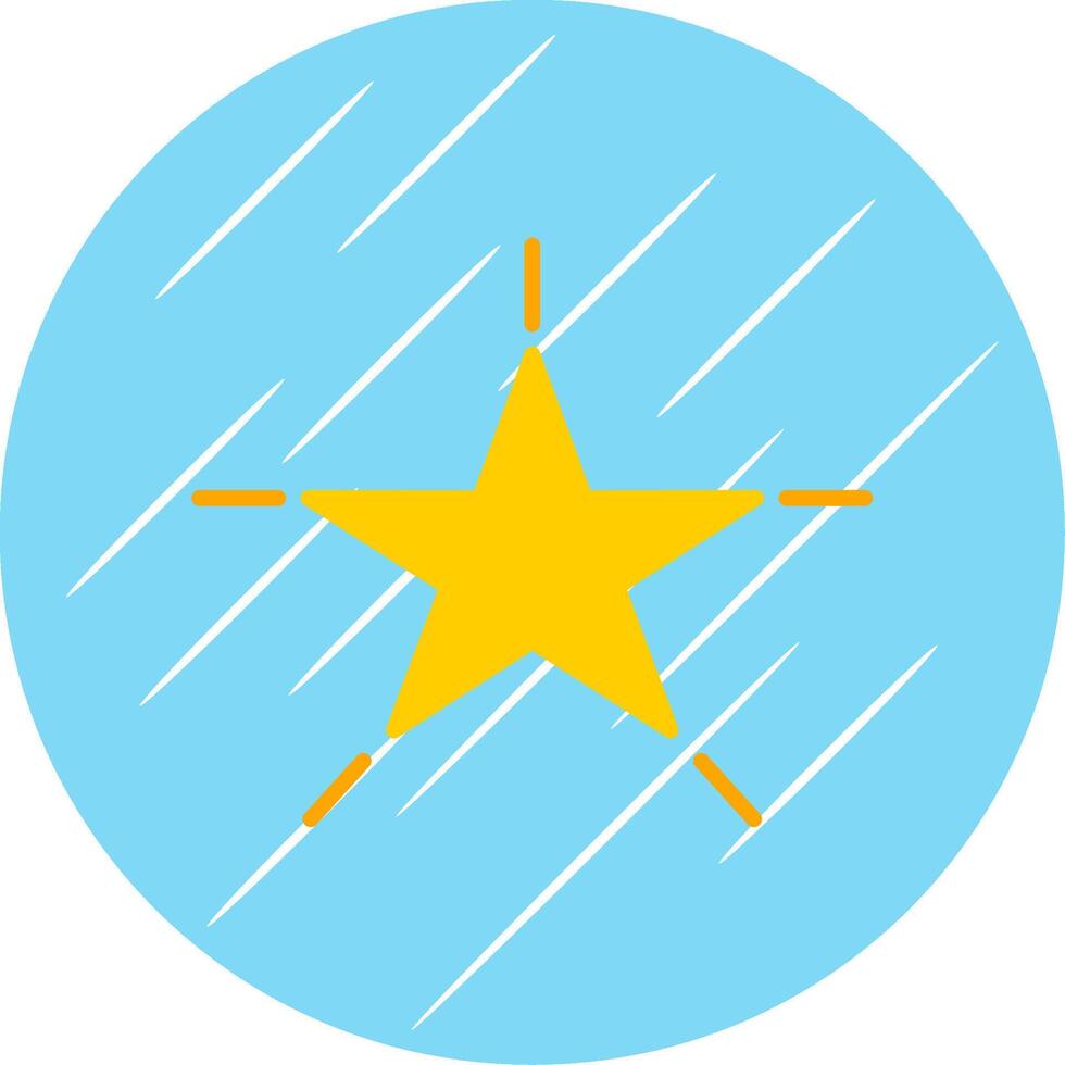 Star Flat Circle Icon Design vector
