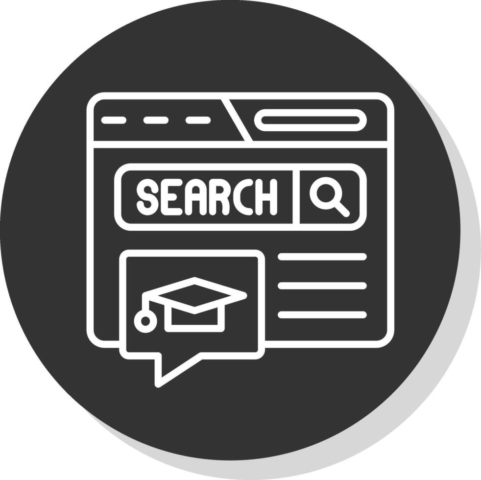 Education Forum Line Shadow Circle Icon Design vector