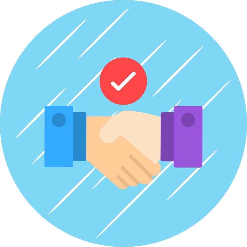Trust Flat Circle Icon Design vector