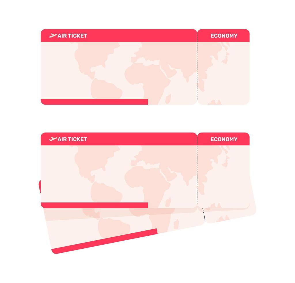 Boarding pass tickets. Airplane tickets. Fly and travel. Booking service. vector