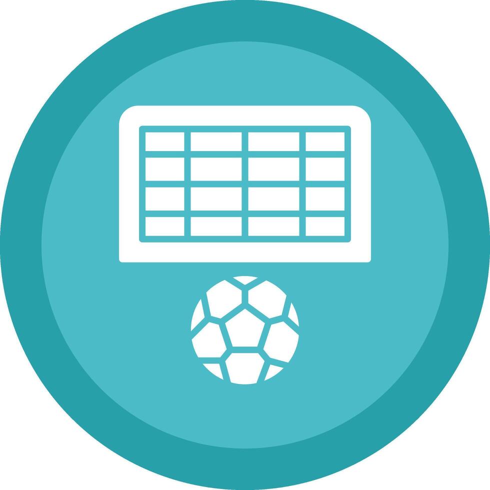 Football Goal Line Shadow Circle Icon Design vector