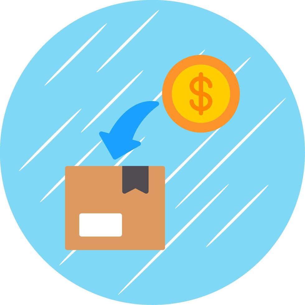 Fundraising Flat Circle Icon Design vector