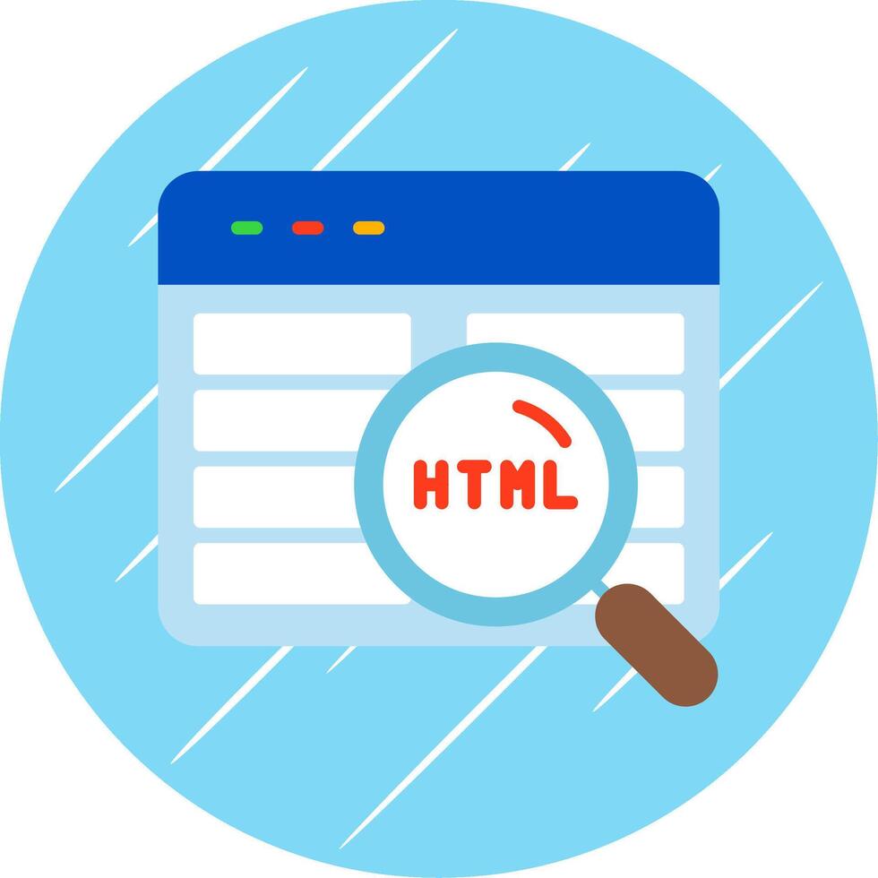 Code Review Flat Circle Icon Design vector