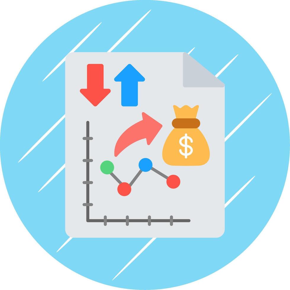 Money Strategy Flat Circle Icon Design vector