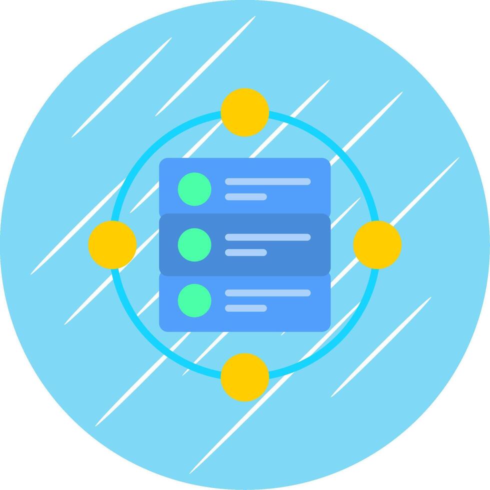 Data Flow Flat Circle Icon Design vector