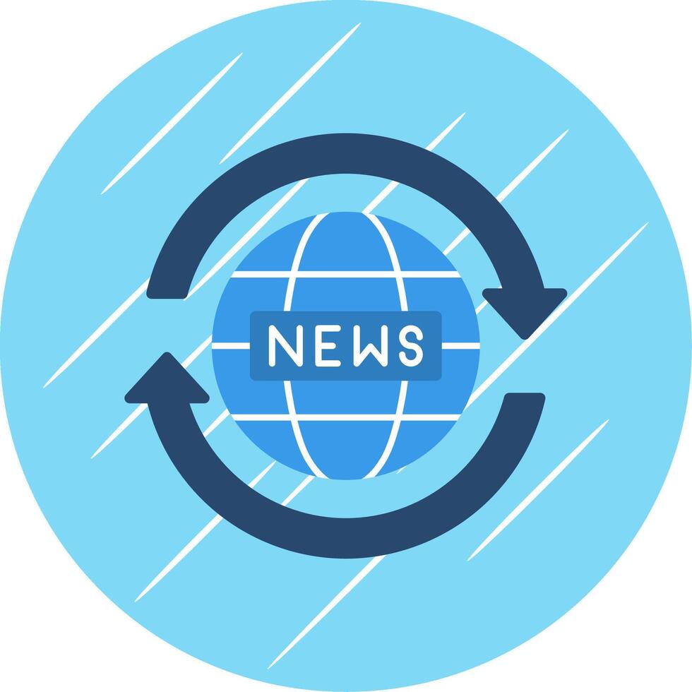 Noticias reporte plano circulo icono diseño vector