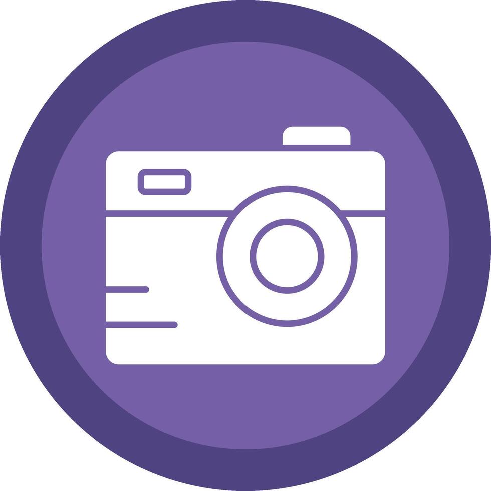 Camera Line Shadow Circle Icon Design vector