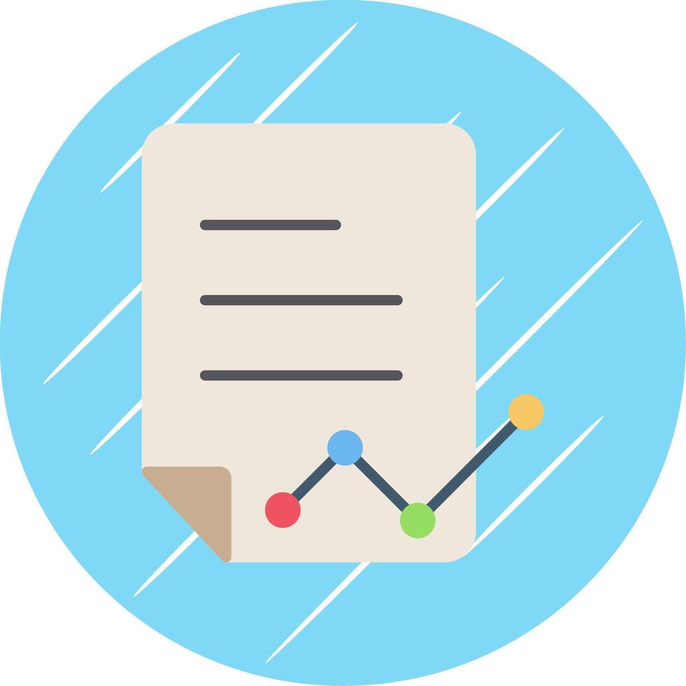 Data Report Flat Circle Icon Design vector