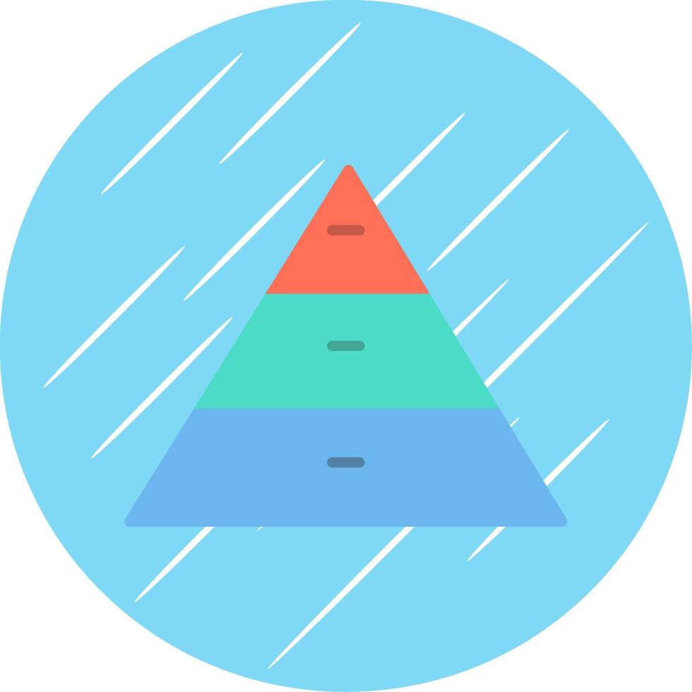 Pyramid Charts Flat Circle Icon Design vector