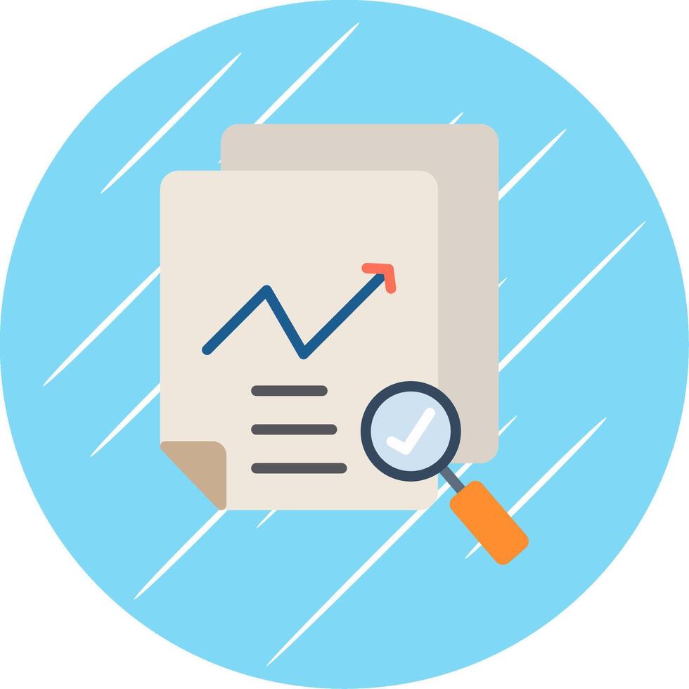 Data Quality Flat Circle Icon Design vector