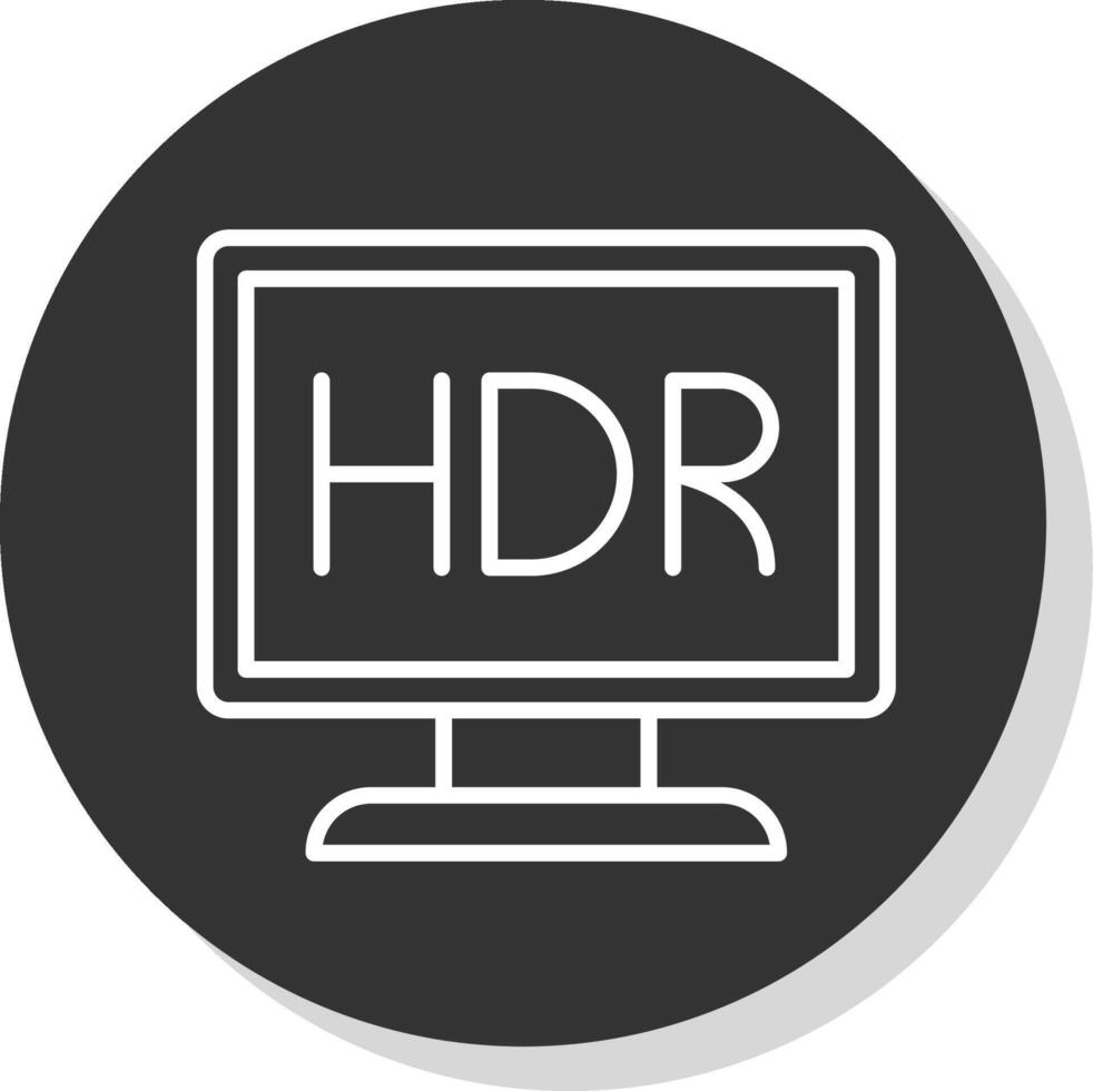 Monitor Line Shadow Circle Icon Design vector