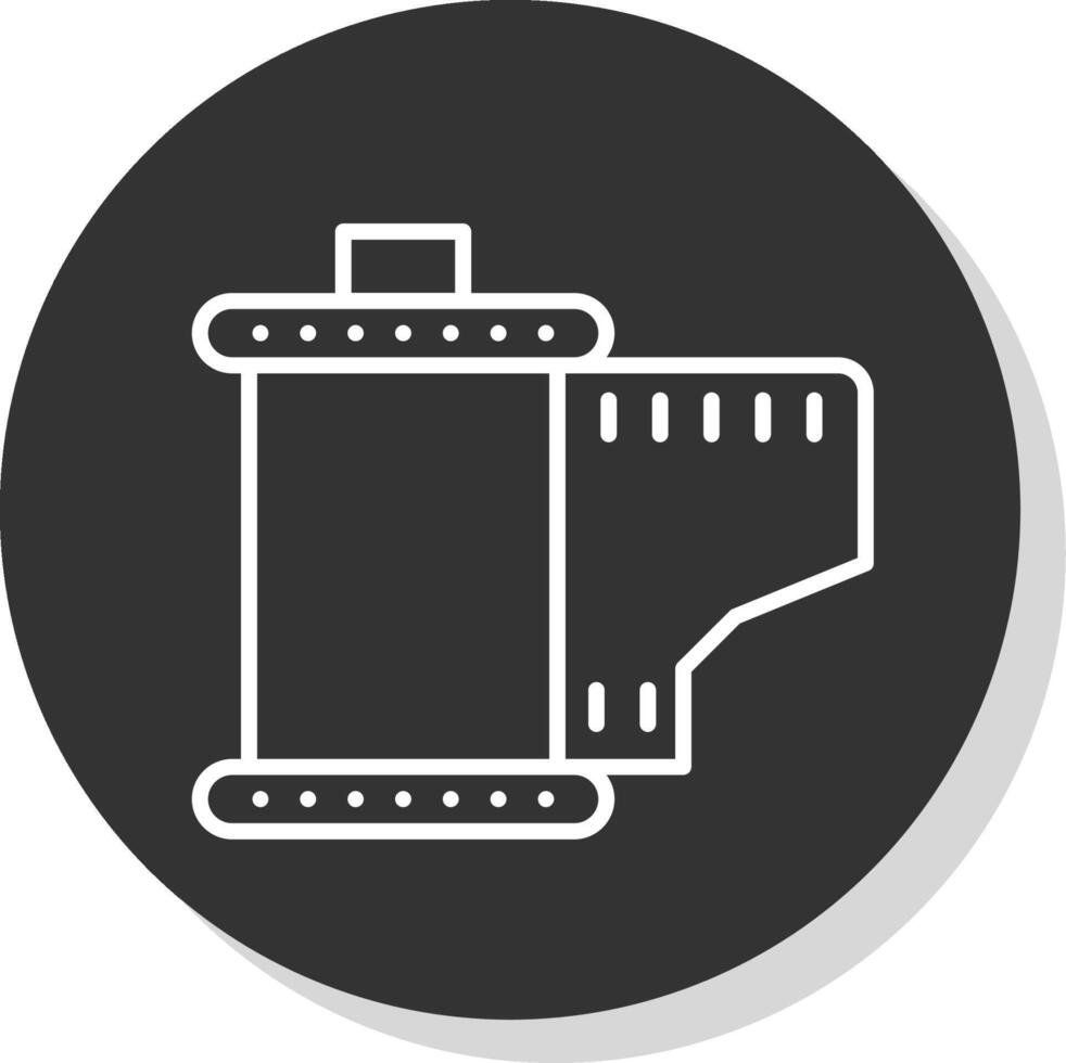 Cartridge Line Shadow Circle Icon Design vector
